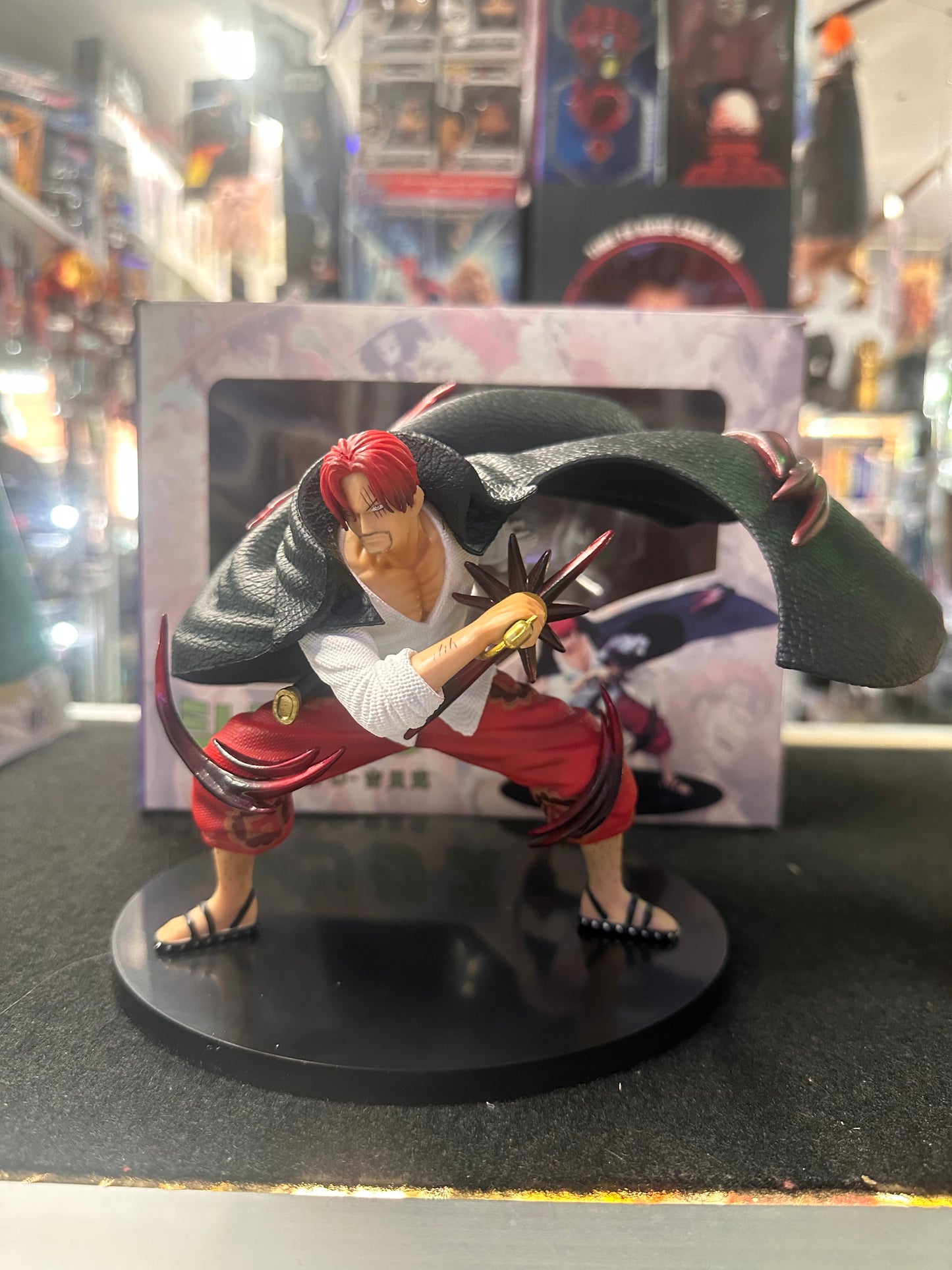 20cm One Piece Shanks Anime Figure Yonko 4 Emperors Red Hair Action Figure Pvc Statue Figurine