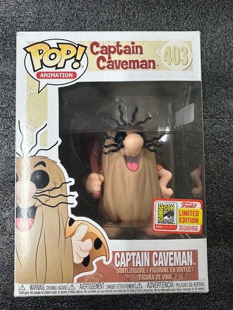 CAPTAIN CAVEMAN FUNKO POP COMIC CON LIMITED EDITION #403