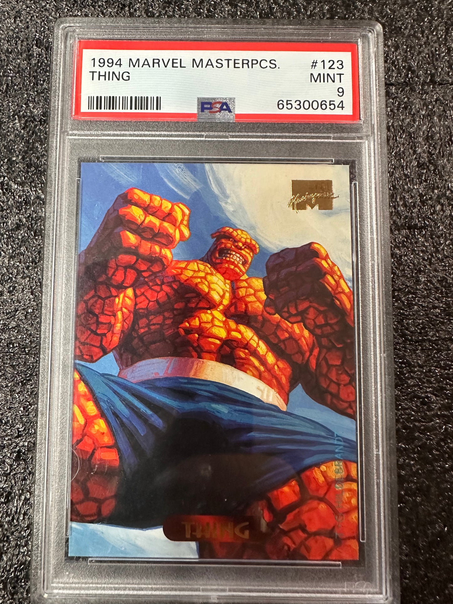 1994 MARVEL MASTERPCS THING #123 PSA MINT 9