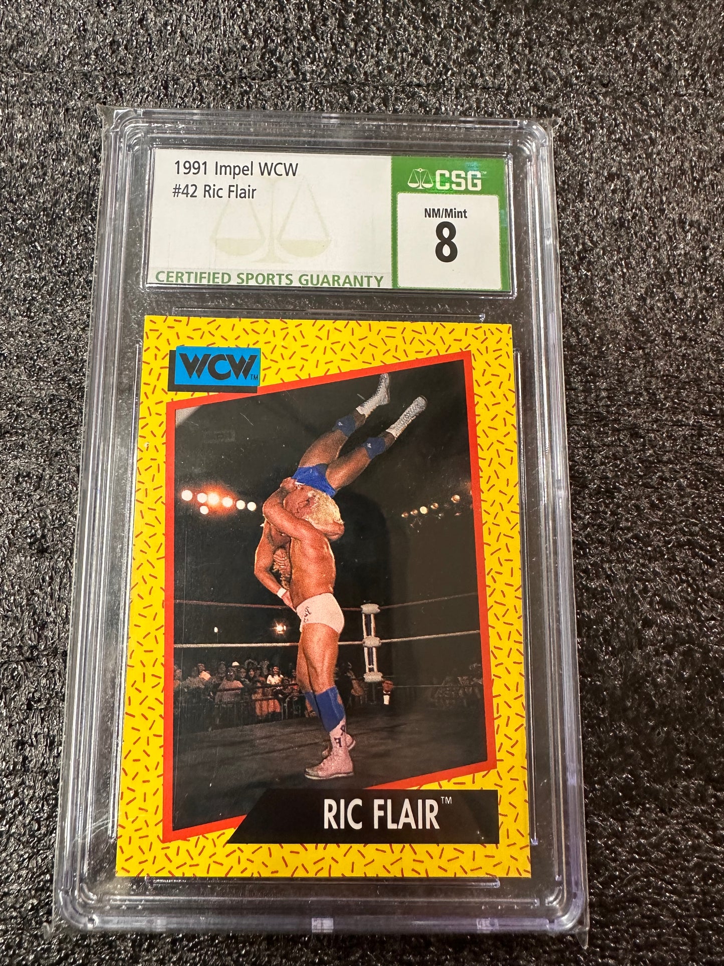 1991 IMPEL WCW #42 RIC FLAIR CSG N/M MINT 8