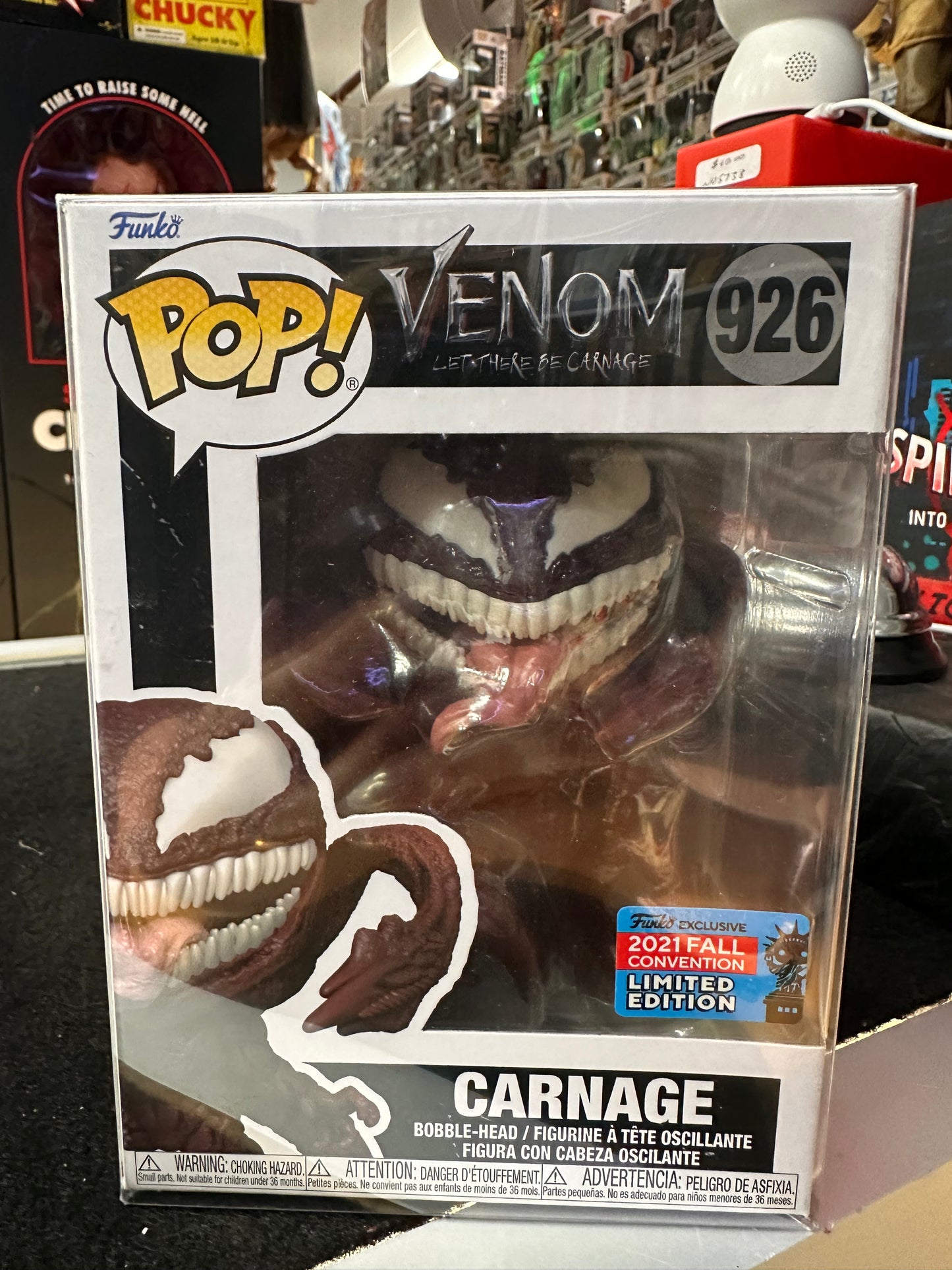 FUNKO POP MARVEL VENOM CARNAGE 2021 FALL CONVENTION LIMITED EDITION #926