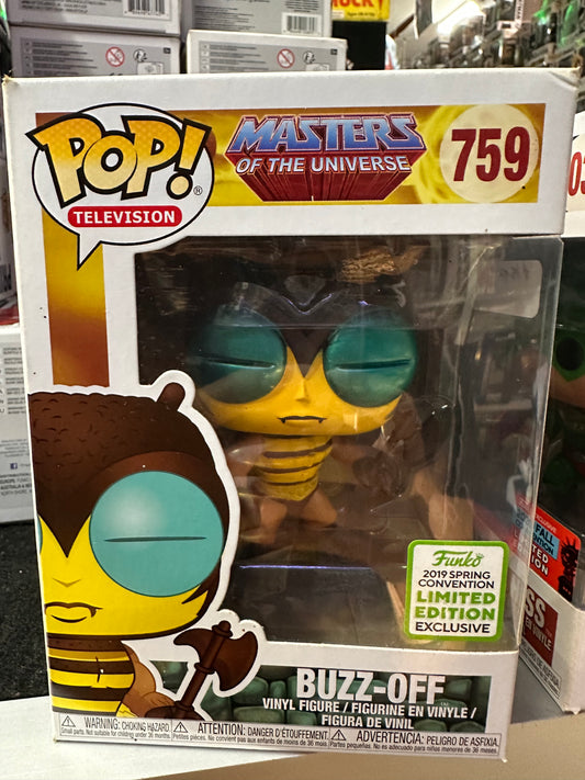 FUNKO POP MASTERS OF THE UNIVERSE BUZZ-OFF 2019 SPRING CONVENTION LIMITED EDITION #759