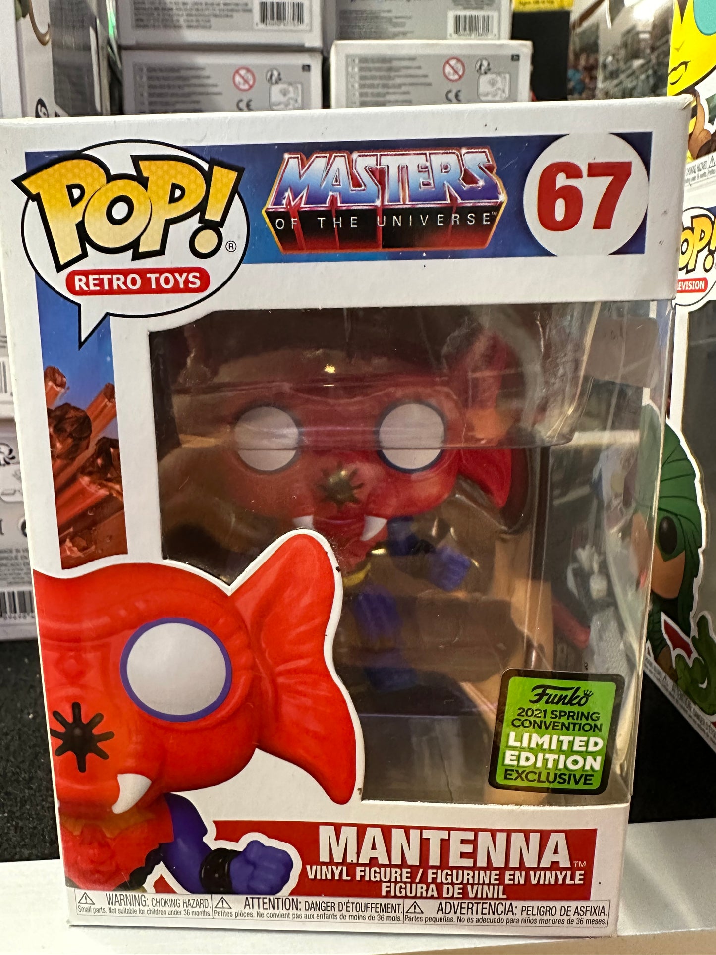 FUNKO POP MASTERS OF THE UNIVERSE MANTENNA 2021 SPRING CONVENTION LIMITED EDITION #67