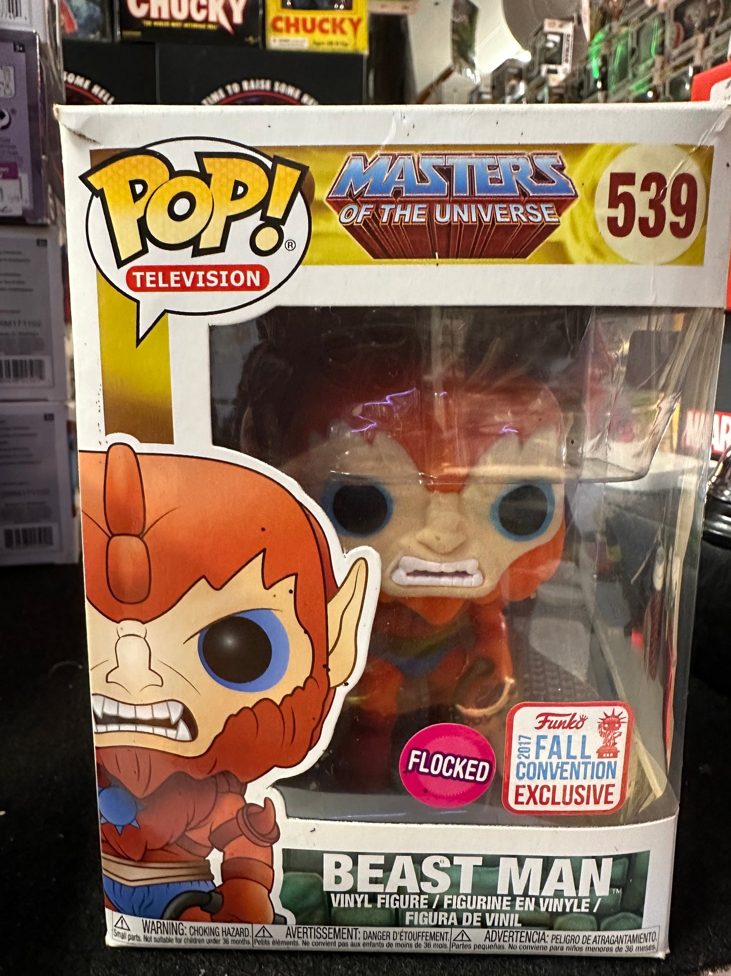 FUNKO POP MASTERS OF THE UNIVERSE BEAST MAN FLOCKED 2017 FALL EXCLUSIVE #539