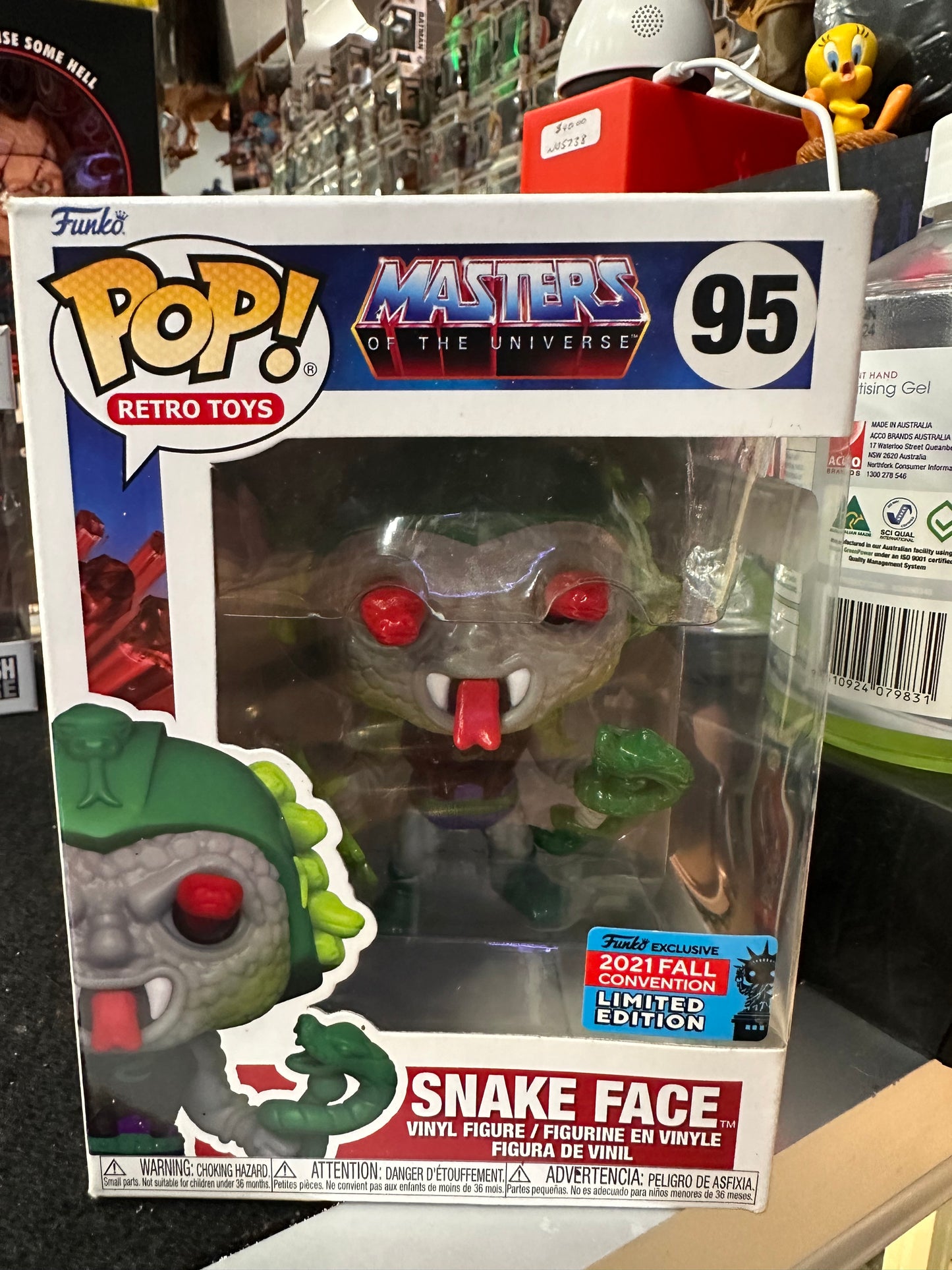 FUNKO POP MASTERS OF THE UNIVERSE SNAKE FACE LIMITED EDITION # 95