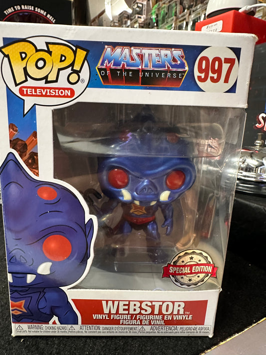 FUNKO POP MASTERS OF THE UNIVERSE WEBSTOR #997SPECIAL EDITION #997