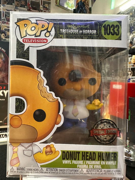 FUNKO POP THE SIMPSONS TREEHOUSE OF HORROR DONUT HEAD HOMER # 1033