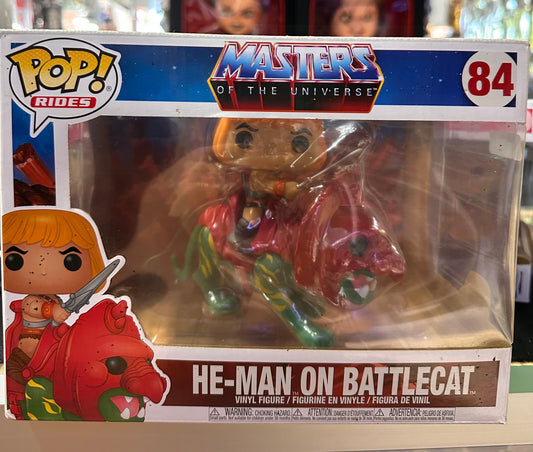 FUNKO POP MASTERS OF THE UNIVERSE HE-MAN ON BATTLE CAT # 84