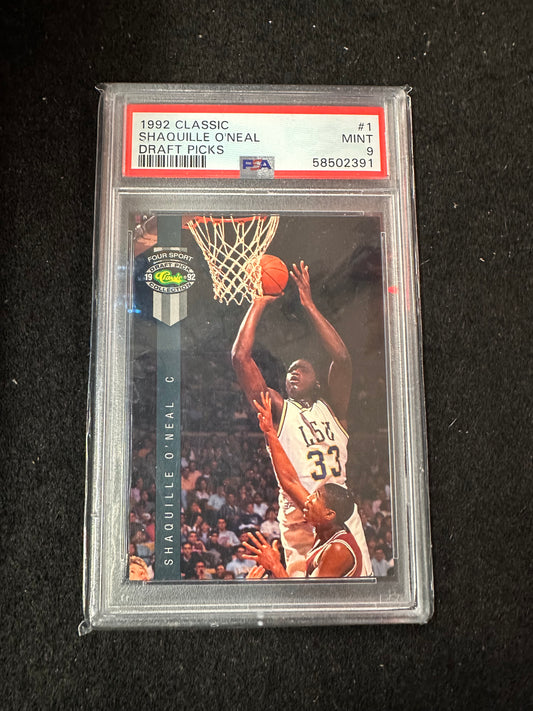 1992 CLASSIC SHAQUILLE O'NEAL DRAFT PICKS #1 MINT 9