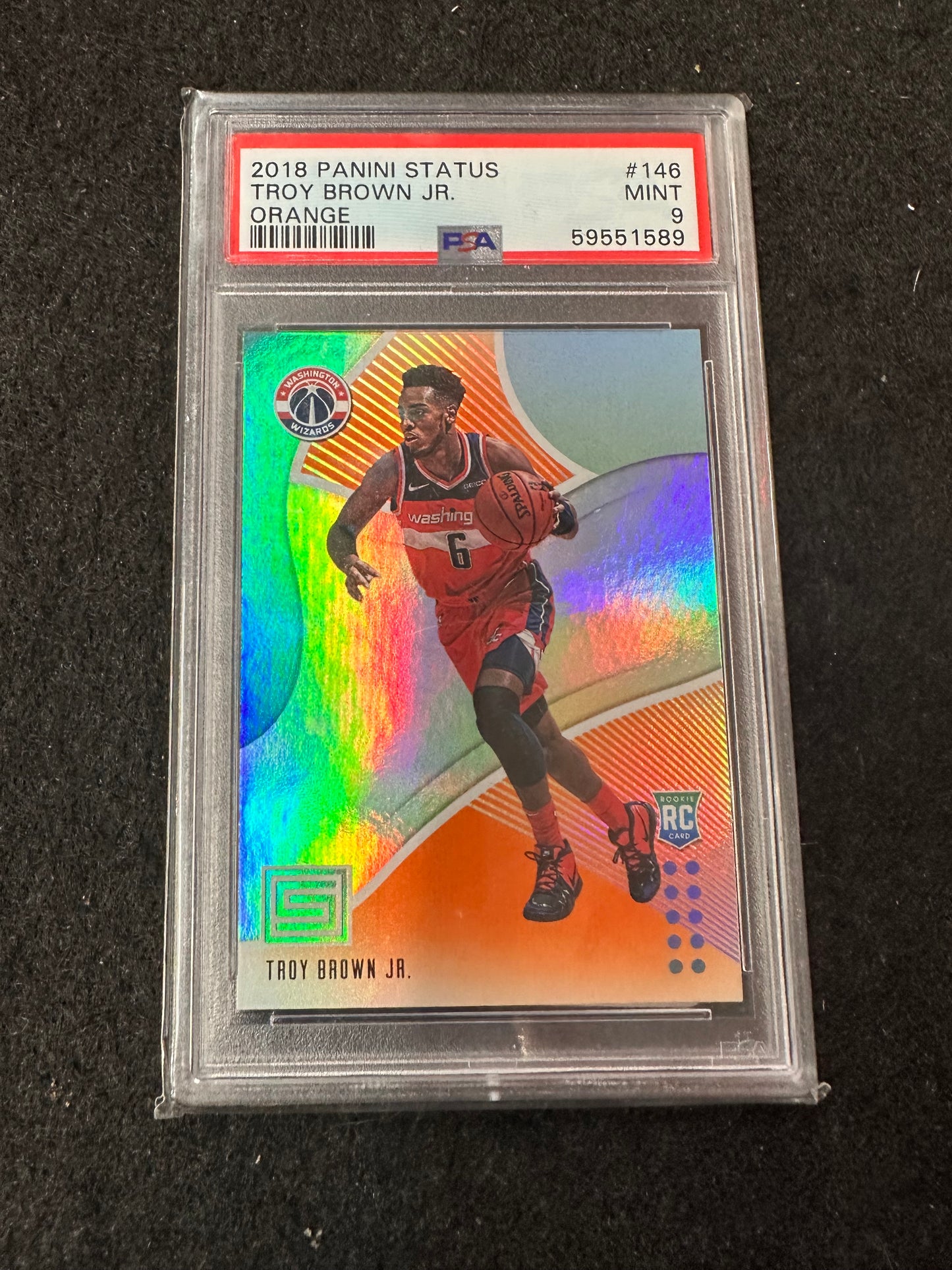 2018 PANINI STATUS TROY BROWN JR ORANGE #146 MINT 9