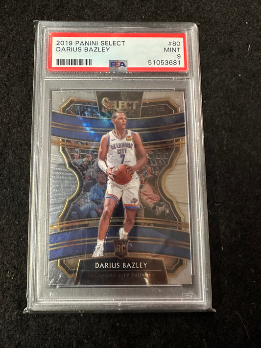 2019 PANINI SELECT DARIUS BAZLEY #80 MINT 9