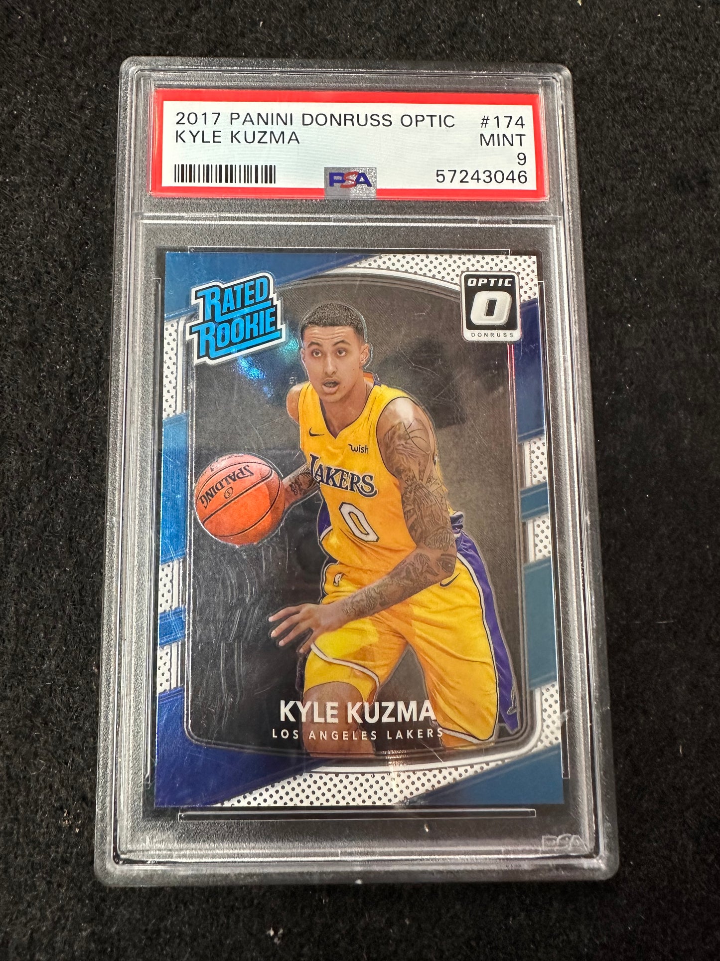 2017 PANINI DONRUSS OPTIC KYLE KUZMA #174 MINT 9