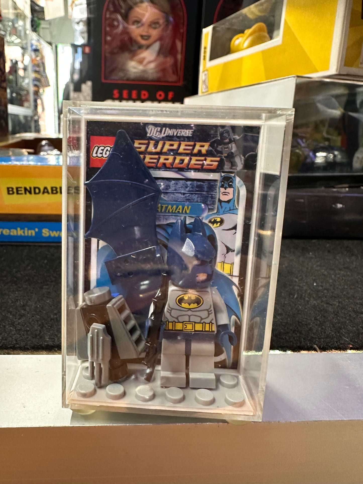 BATMAN LEGO MINI FIGS IN CASE