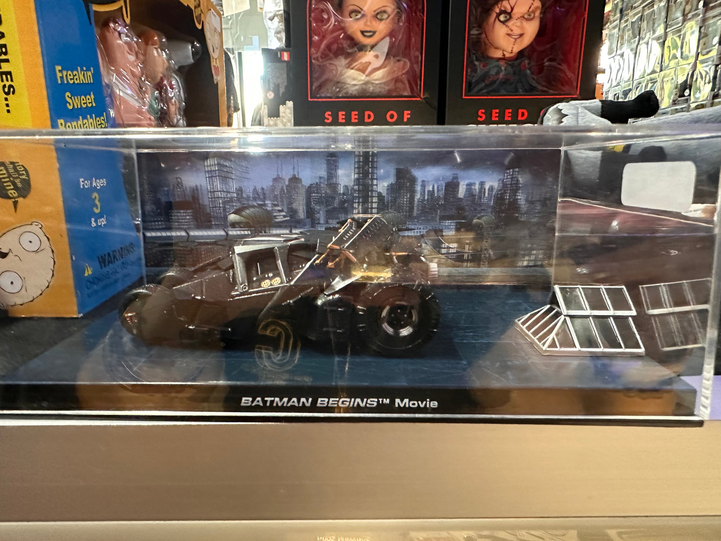 BATMAN BEGINS MOVIE BATMOBILE IN CASE