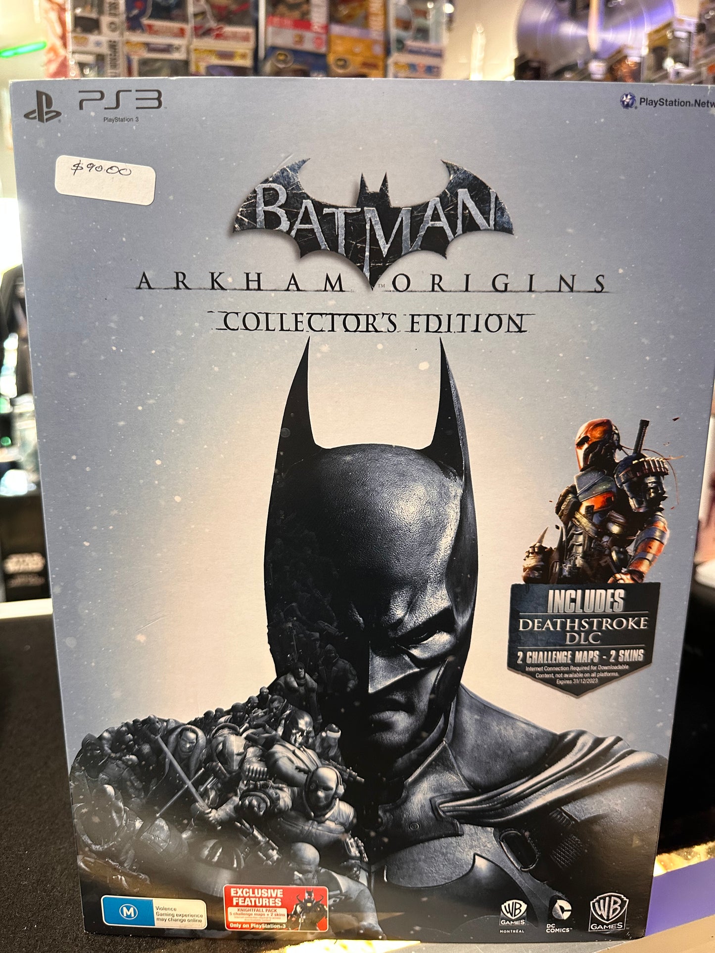 PS3 BATMAN ARKHAM ORIGINS COLLECTORS EDITION STATUE AND ARTWORK ONLY