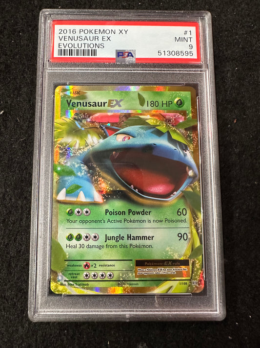 2016 POKEMON XY VENUSAUR EX EVOLUTIONS #1 MINT 9