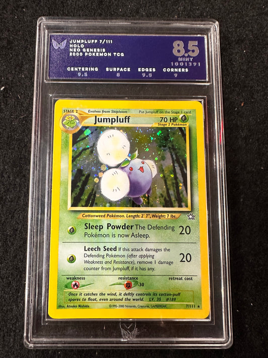 JUMPLUFF 7/111 HOLO NEO GENESIS 2000 POKEMON TCG 8.5 MINT