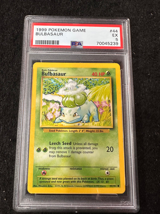 1999 POKEMON GAME BULBASAUR #44 EX 5