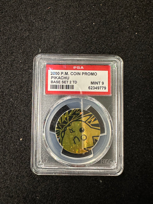 POKEMON 2000 P.M. COIN PROMO PIKACHU MINT 9