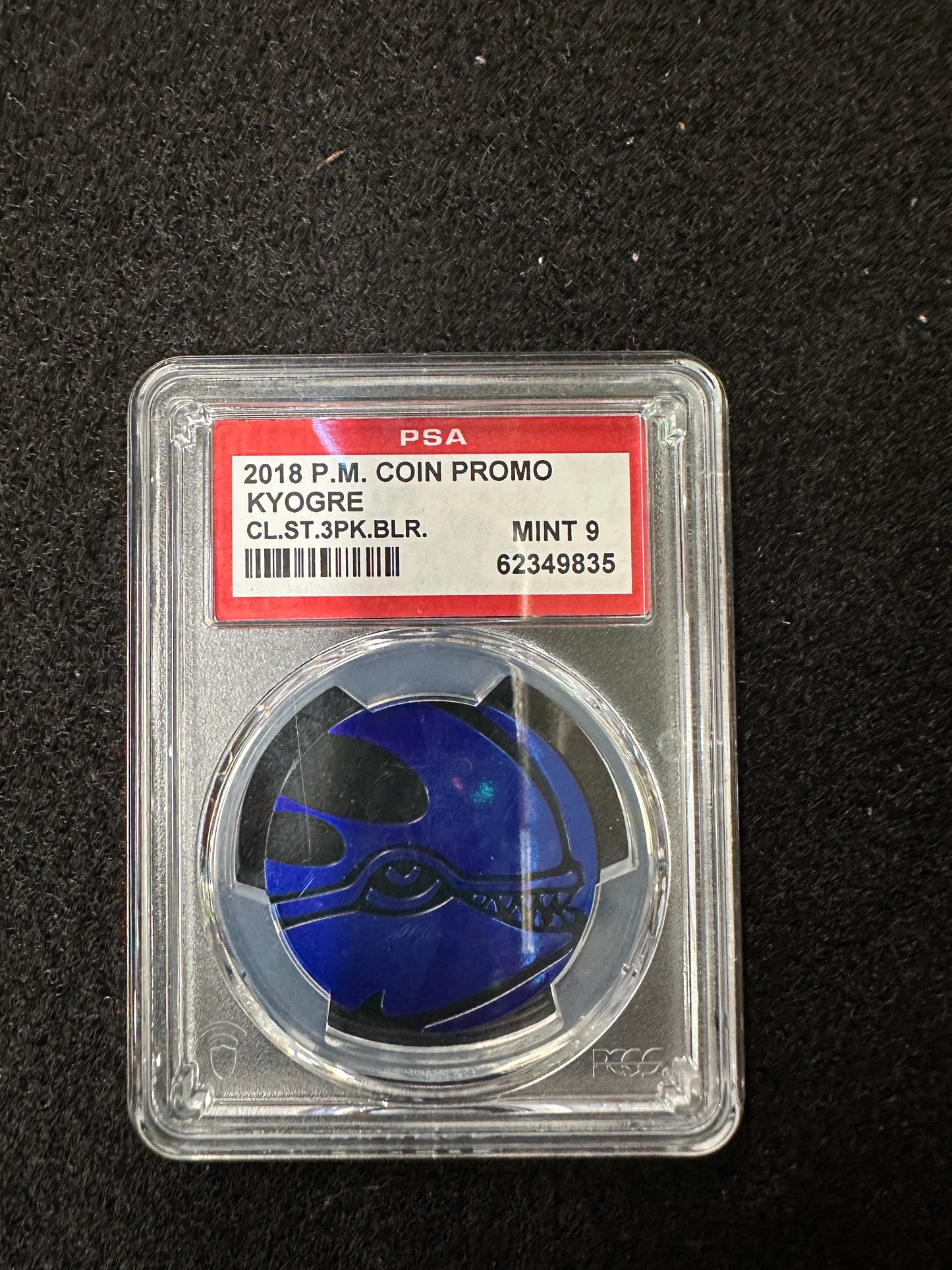 POKEMON 2018 P.M. COIN PROMO KYOGRE MINT 9