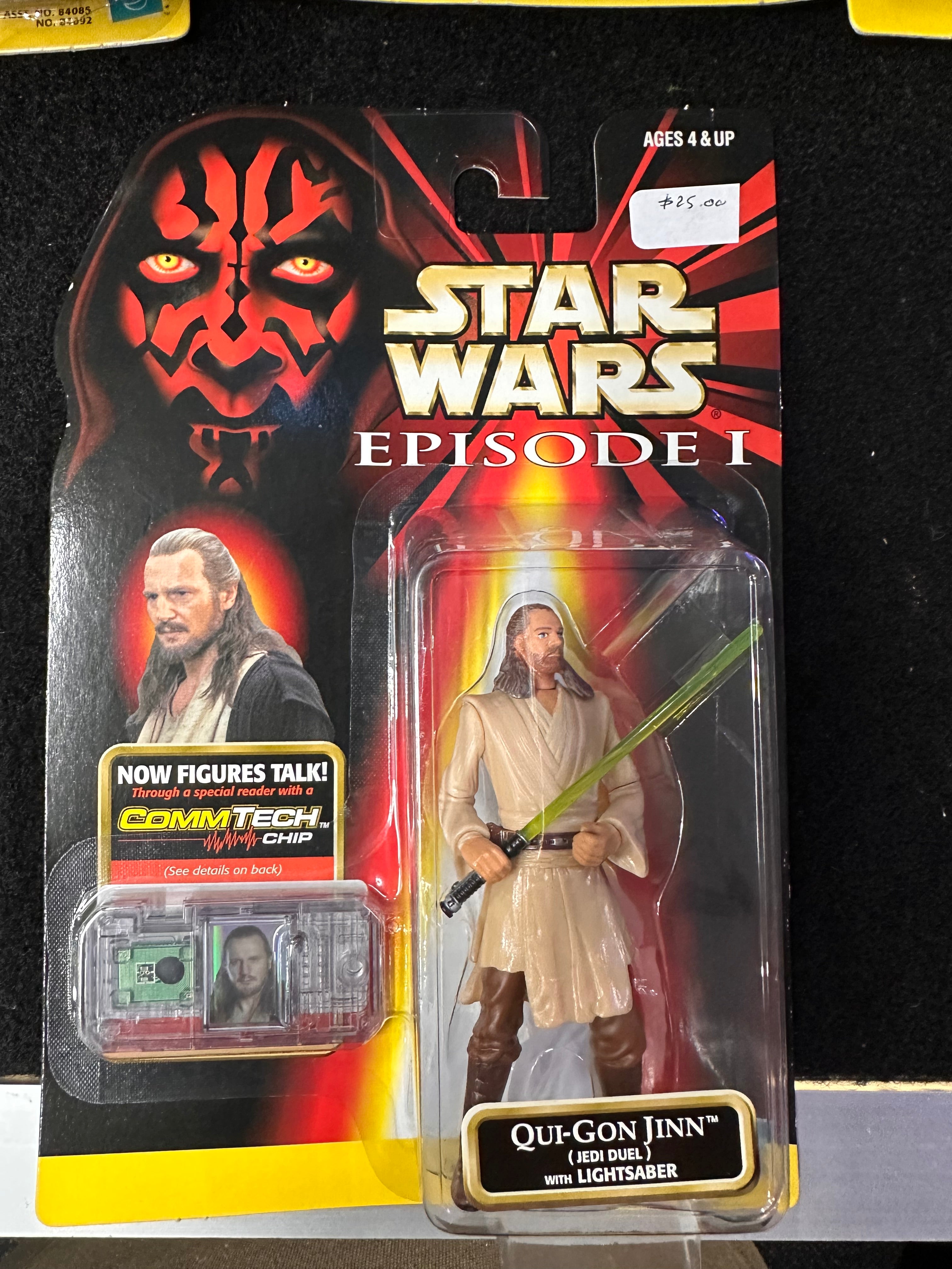 STAR WARS EPISODE 1QUI-GON JINN WITH LIGHTSABER (COMMTECH CHIP ...