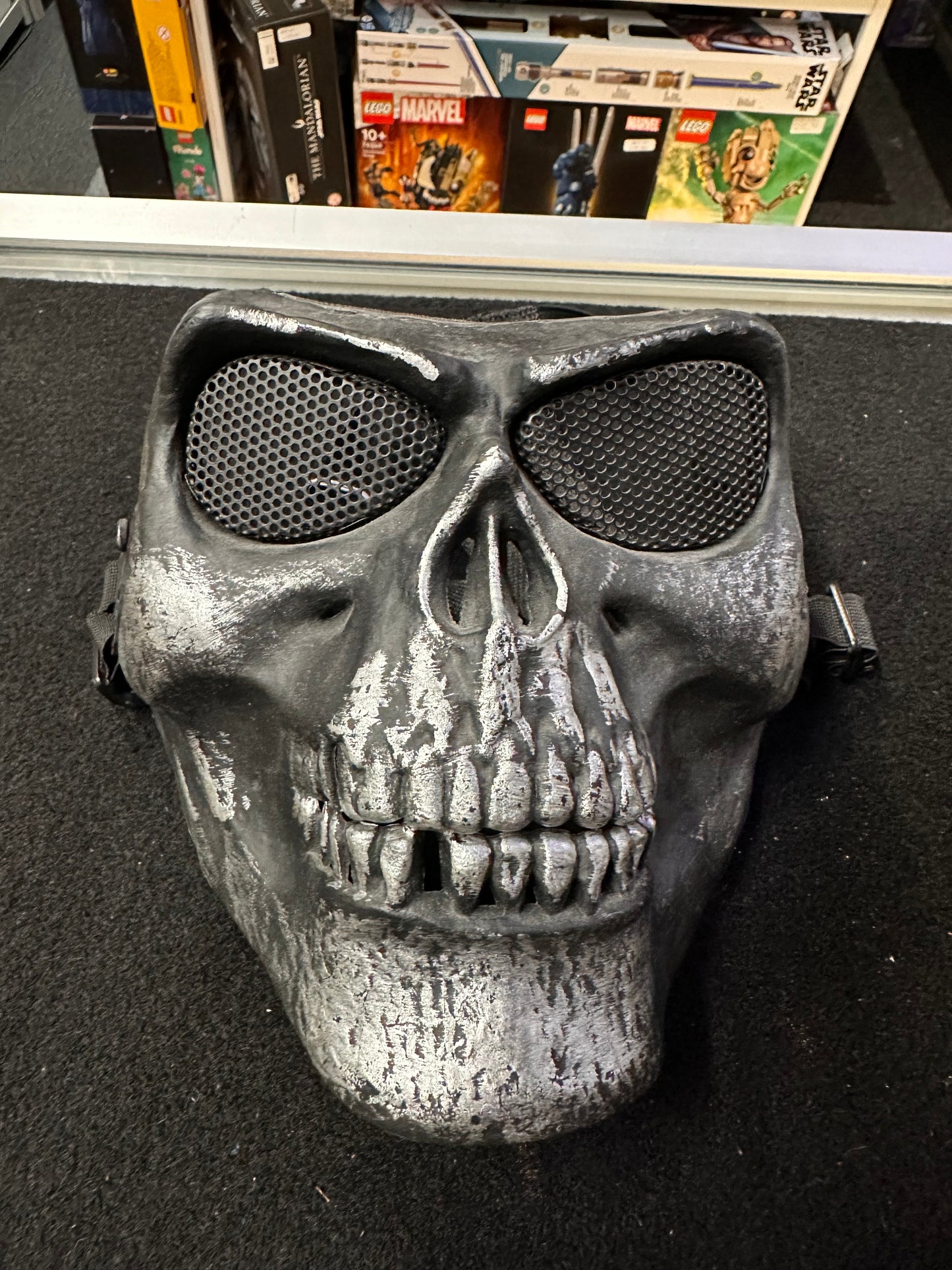 AIRSOFT MILITARY SKULL FACKMASK ALL BLACK