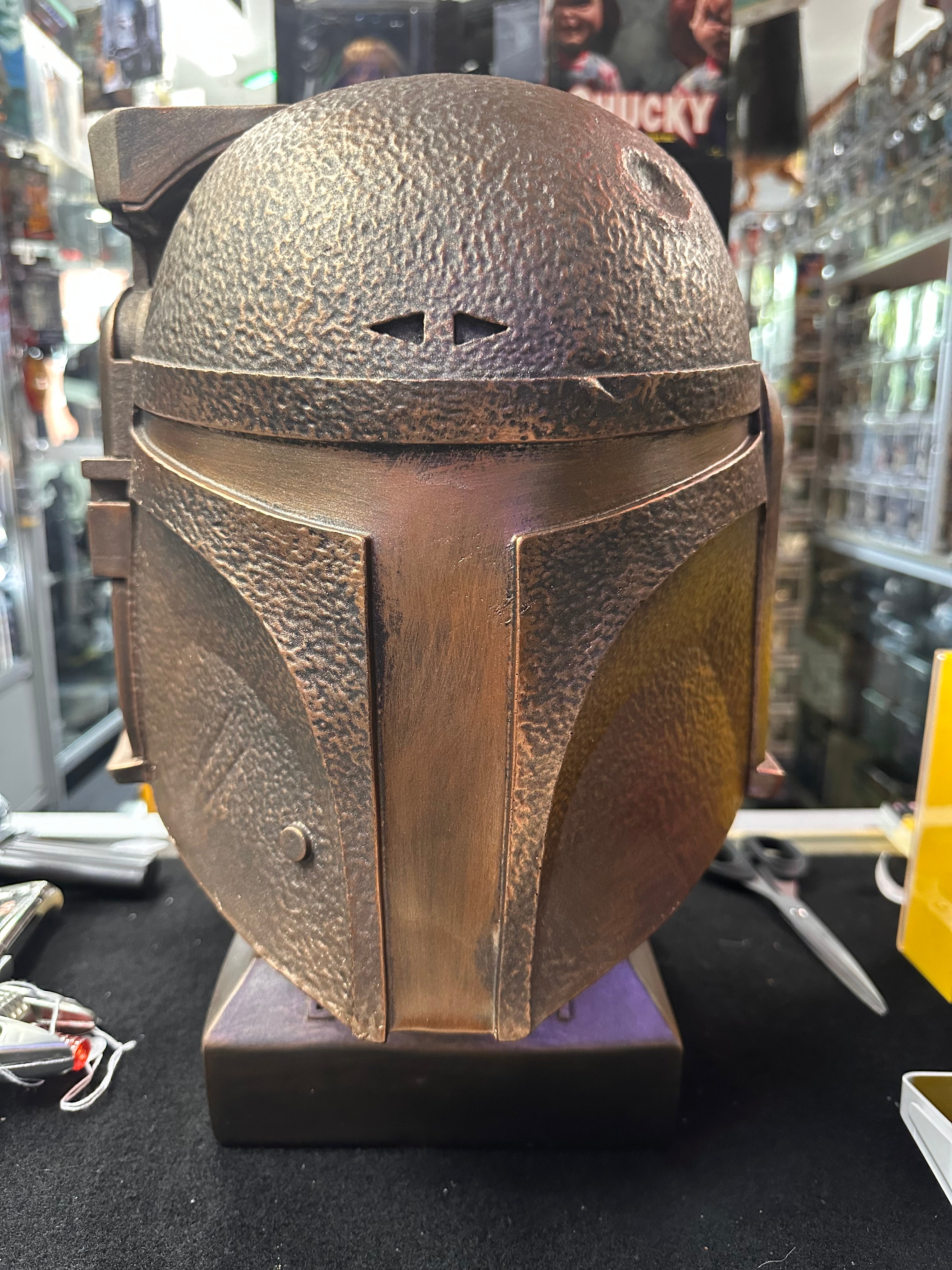 STAR WARS BOBA FETT POLYRESIN HELMET STATUE – Captain Comics and ...