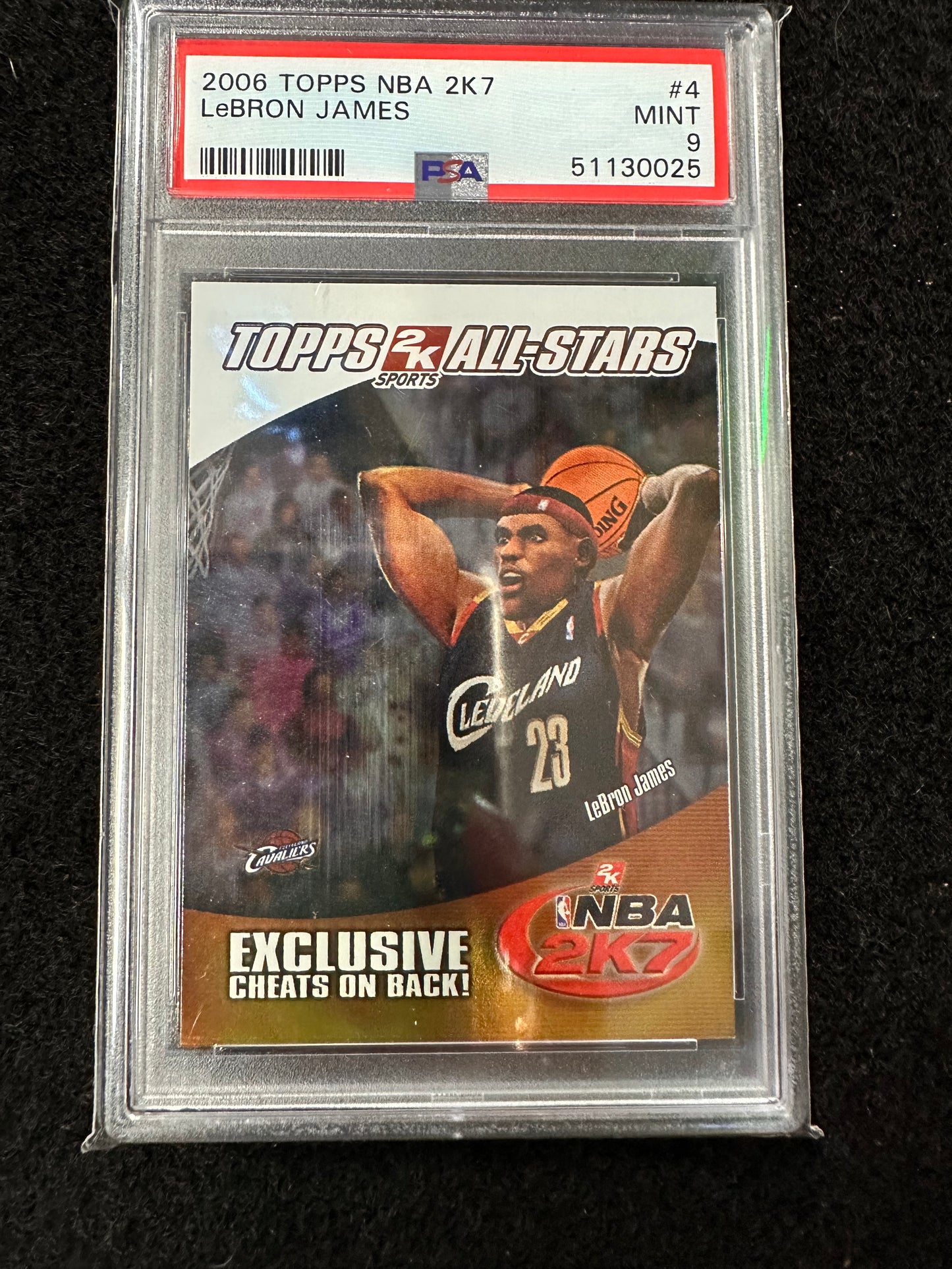 2006 TOPPS NBA 2K7 LeBRON JAMES  #4 MINT 9