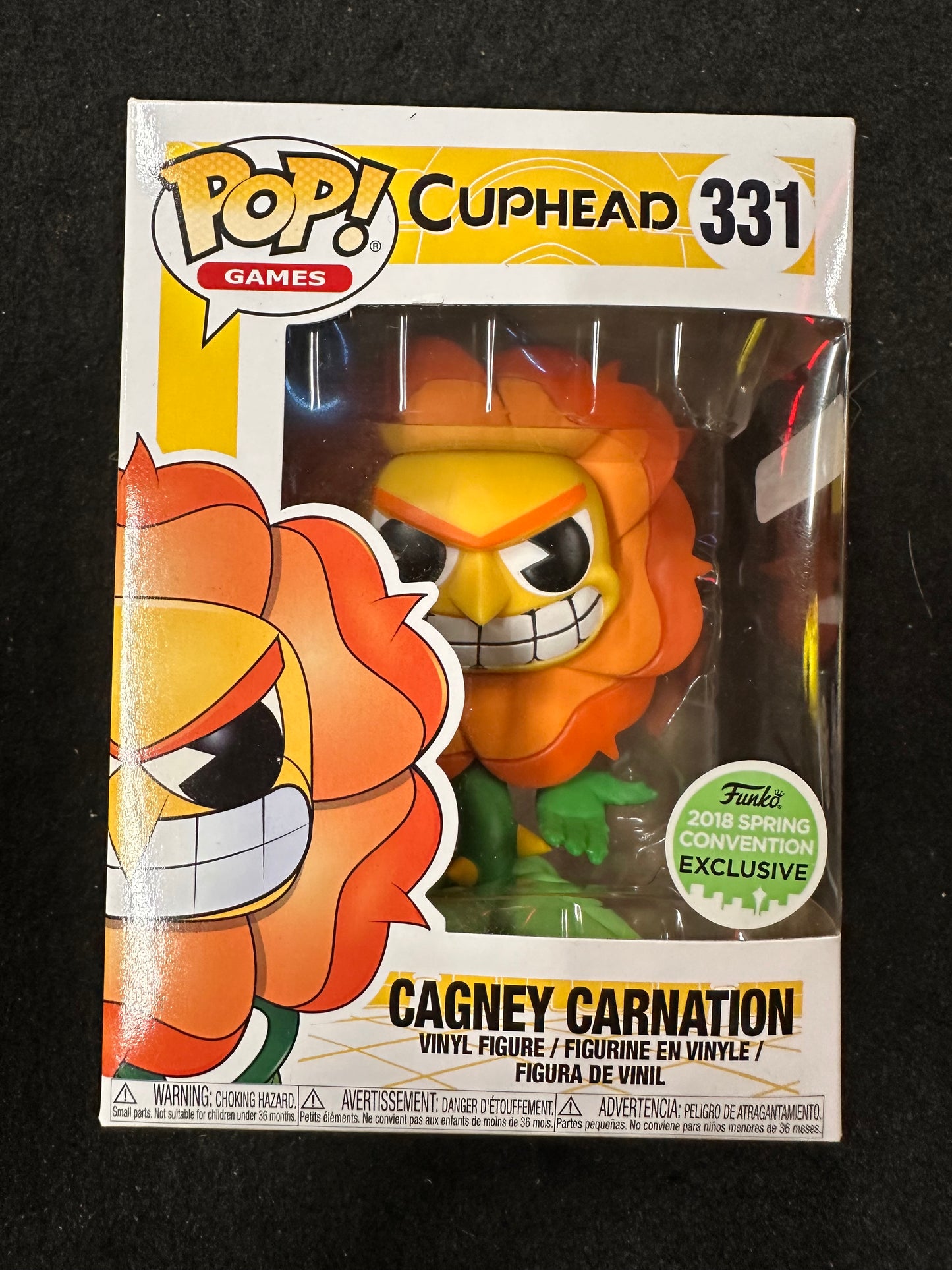 FUNKO POP CUPHEAD CAGNEY CARNATION 2018 CONVENTION EXCLUSIVE