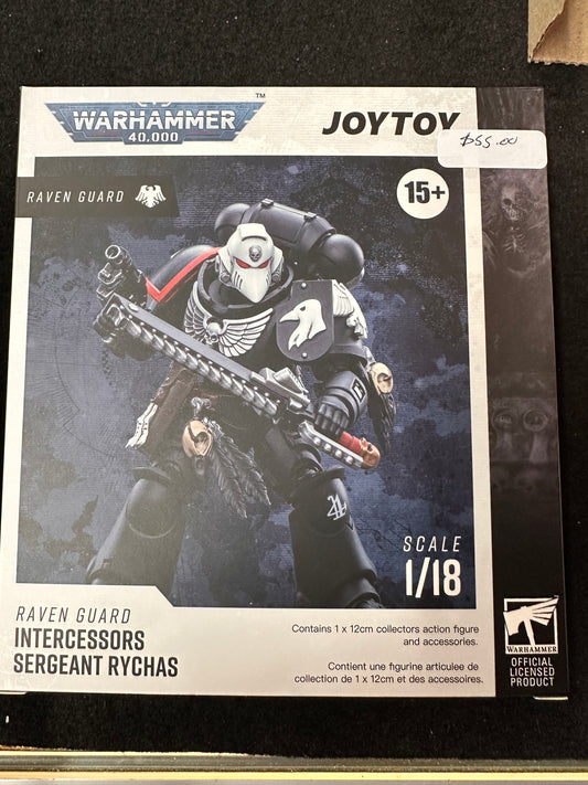 WARHAMMER 40,000 RAVEN GUARD JOY TOY INTERCESSORS SERGEANT RYCHAS 1/18 SCALE