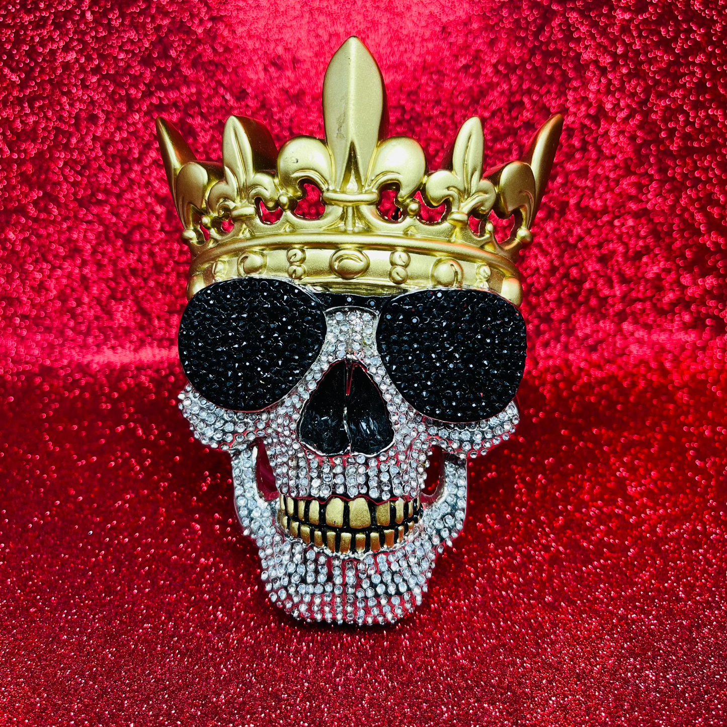 Rocker Skull Bling King - Belt Buckle