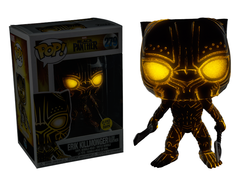 Funko Pop! Erik Killmonger #279 Glow Marvel Black Panther Vinyl Figure - N08802