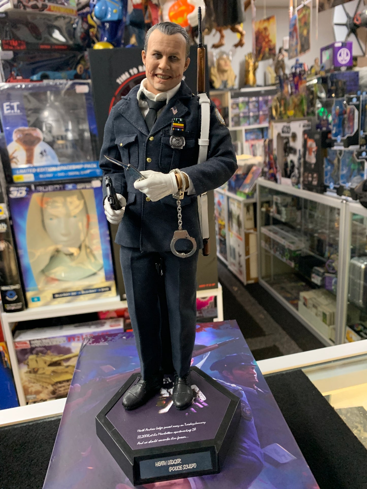 The Joker Heath ledger police sculpture