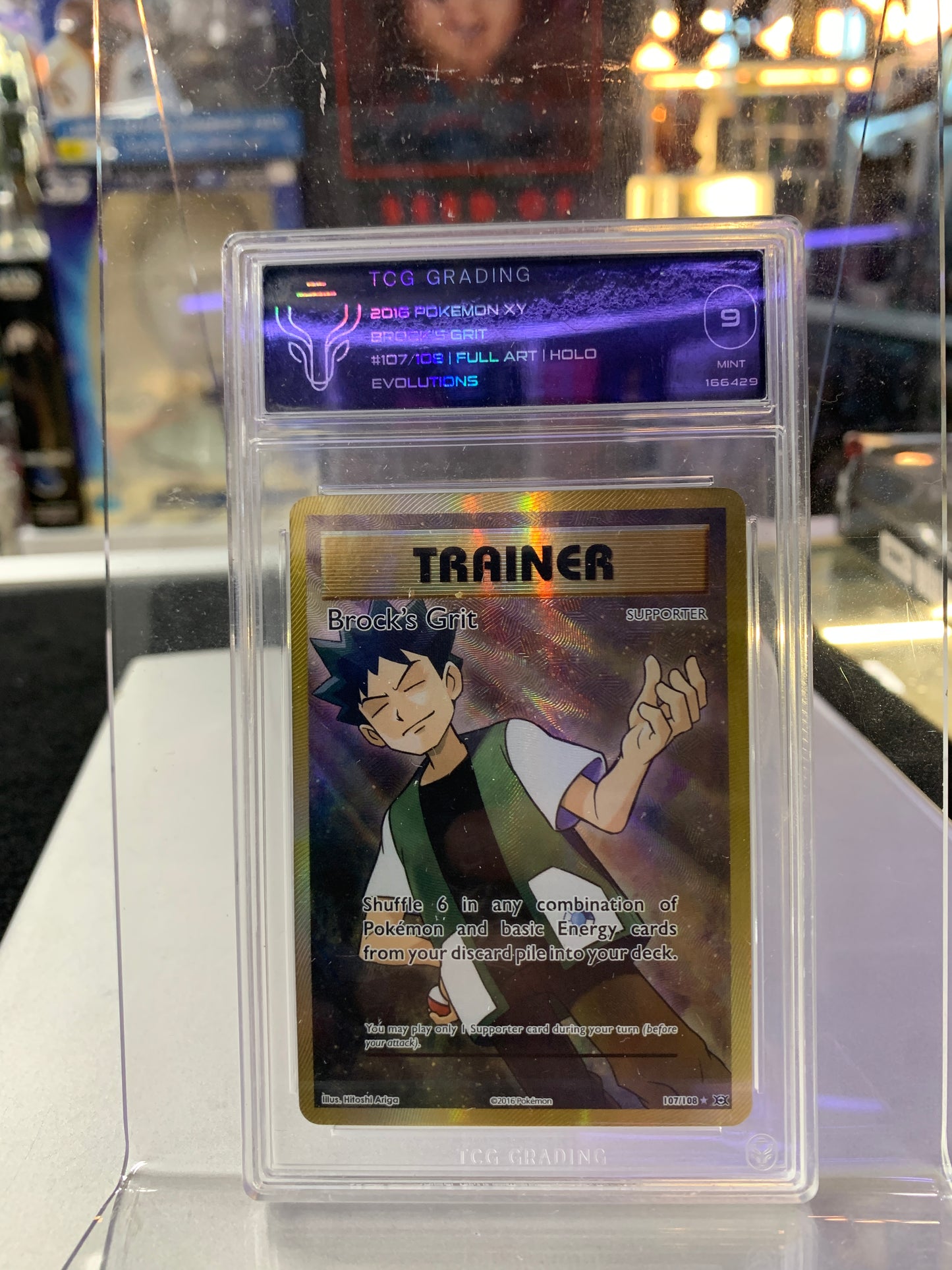 Pokémon graded card trainer Brock’s Gift