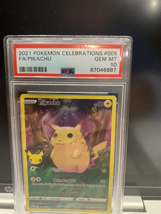 Pokémon Pikachu celebrations 2021 graded card