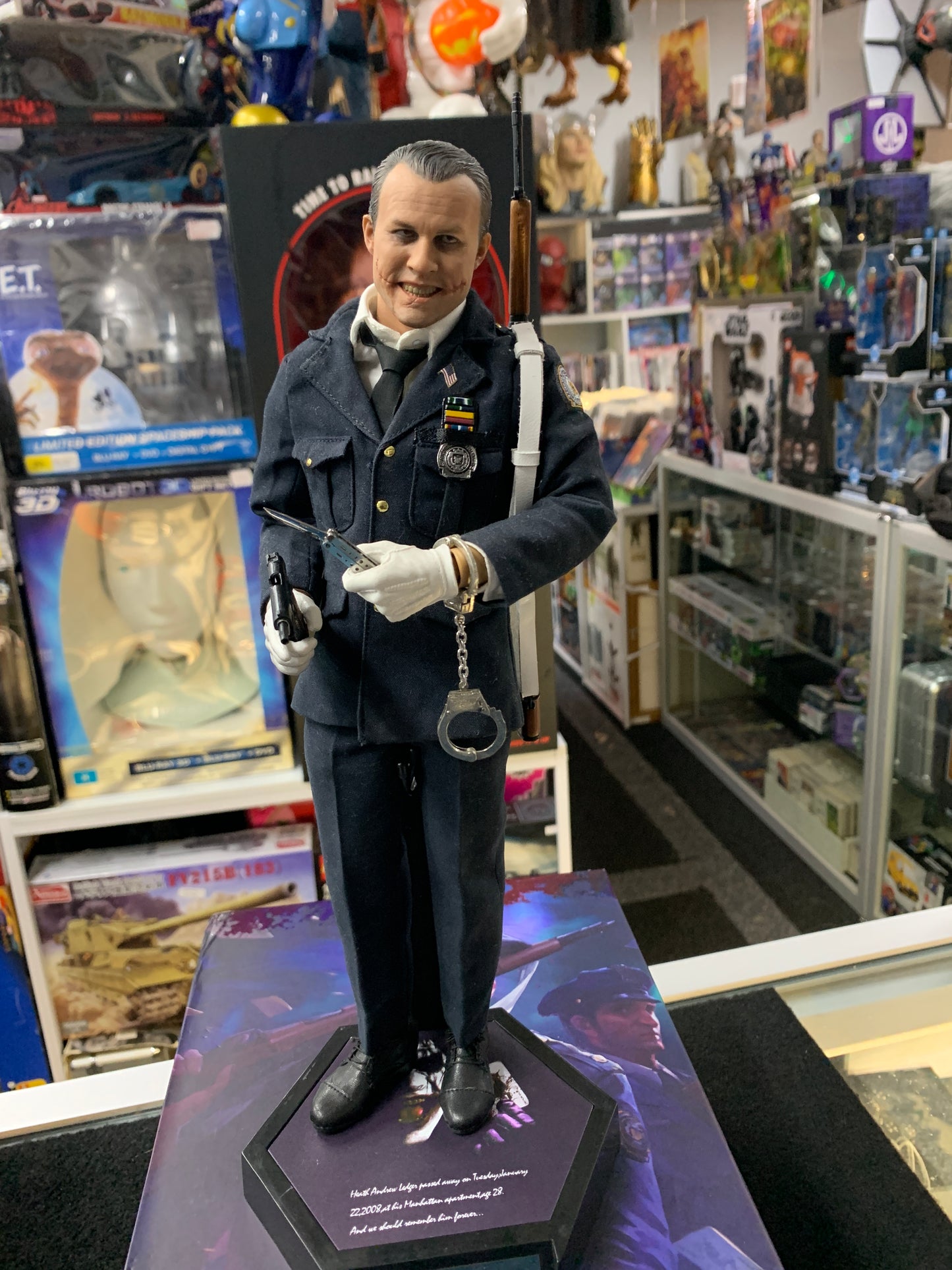 The Joker Heath ledger police sculpture