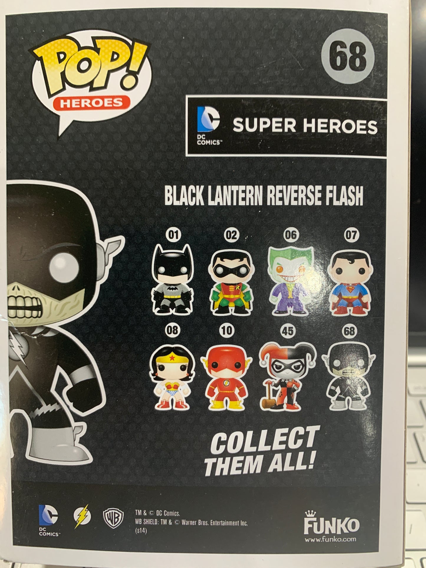 Pop vinyl super heroes black lantern reverse flash 68