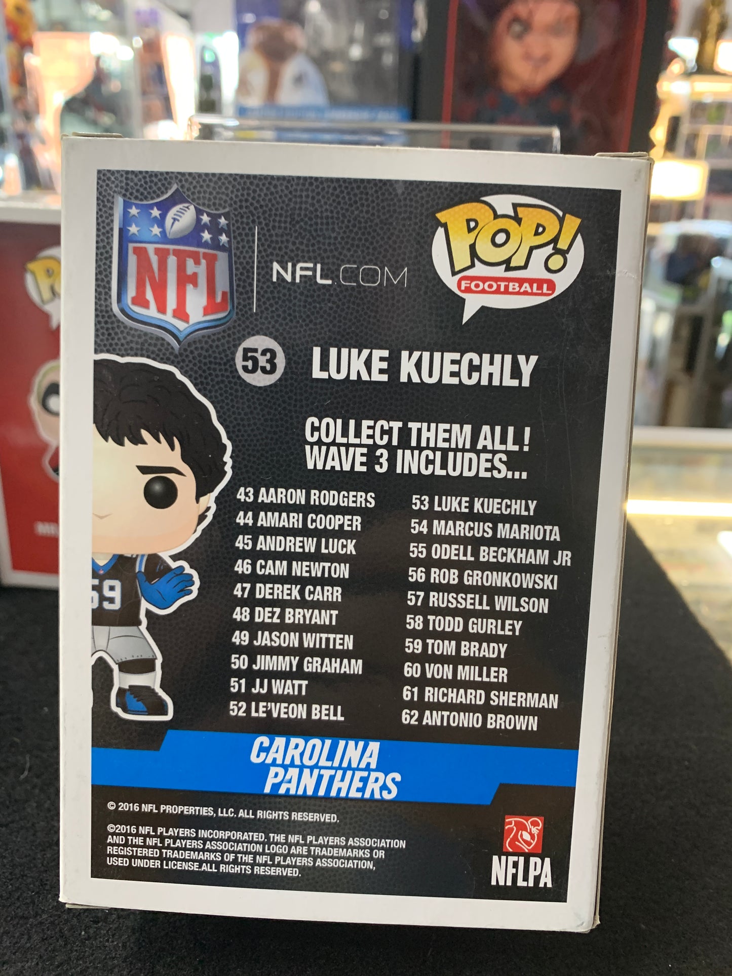 Pop funko Carolina Panthers 53 Luke Kuechly