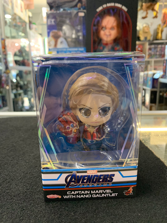 Captain marvel with nano gauntlet endgame Hottoys cosbaby