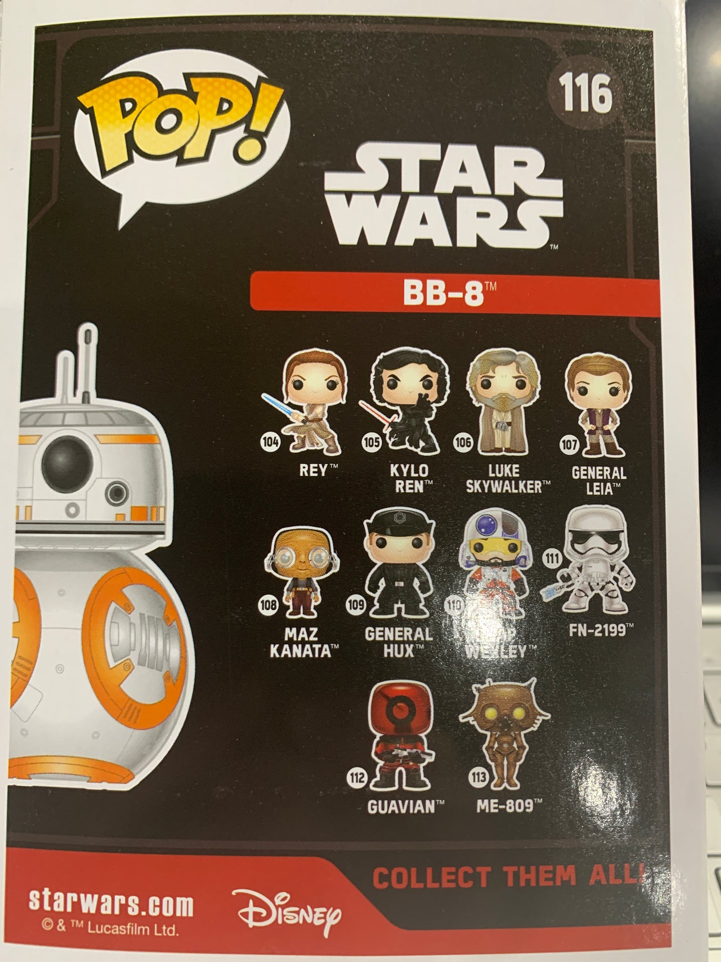 Pop vinyl Star Wars 116 BB-8