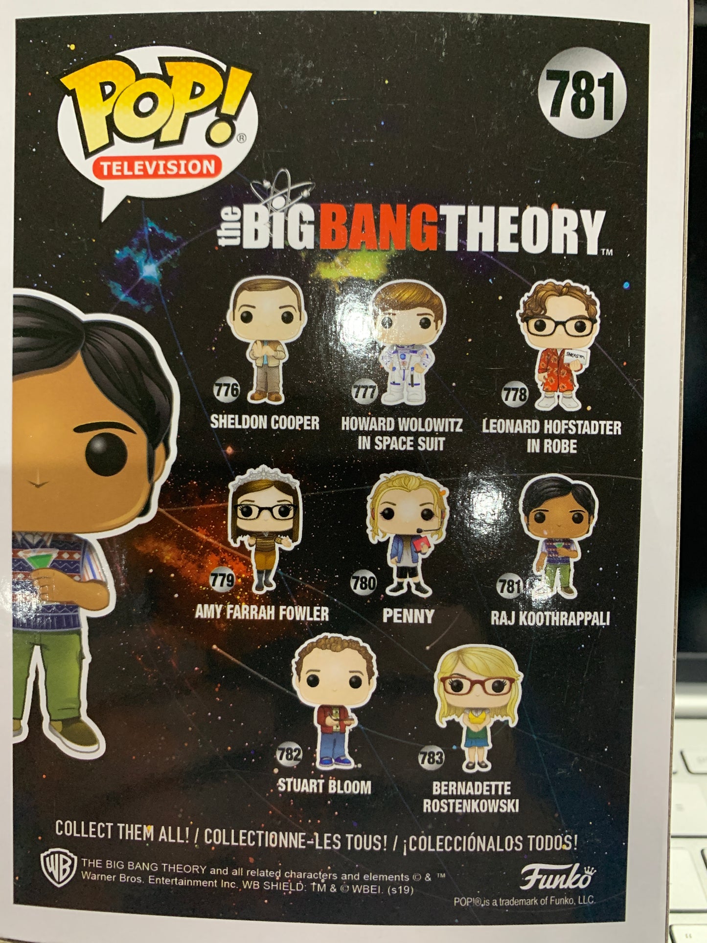 Pop vinyl the Big Bang theory Raj Koothrappali 781