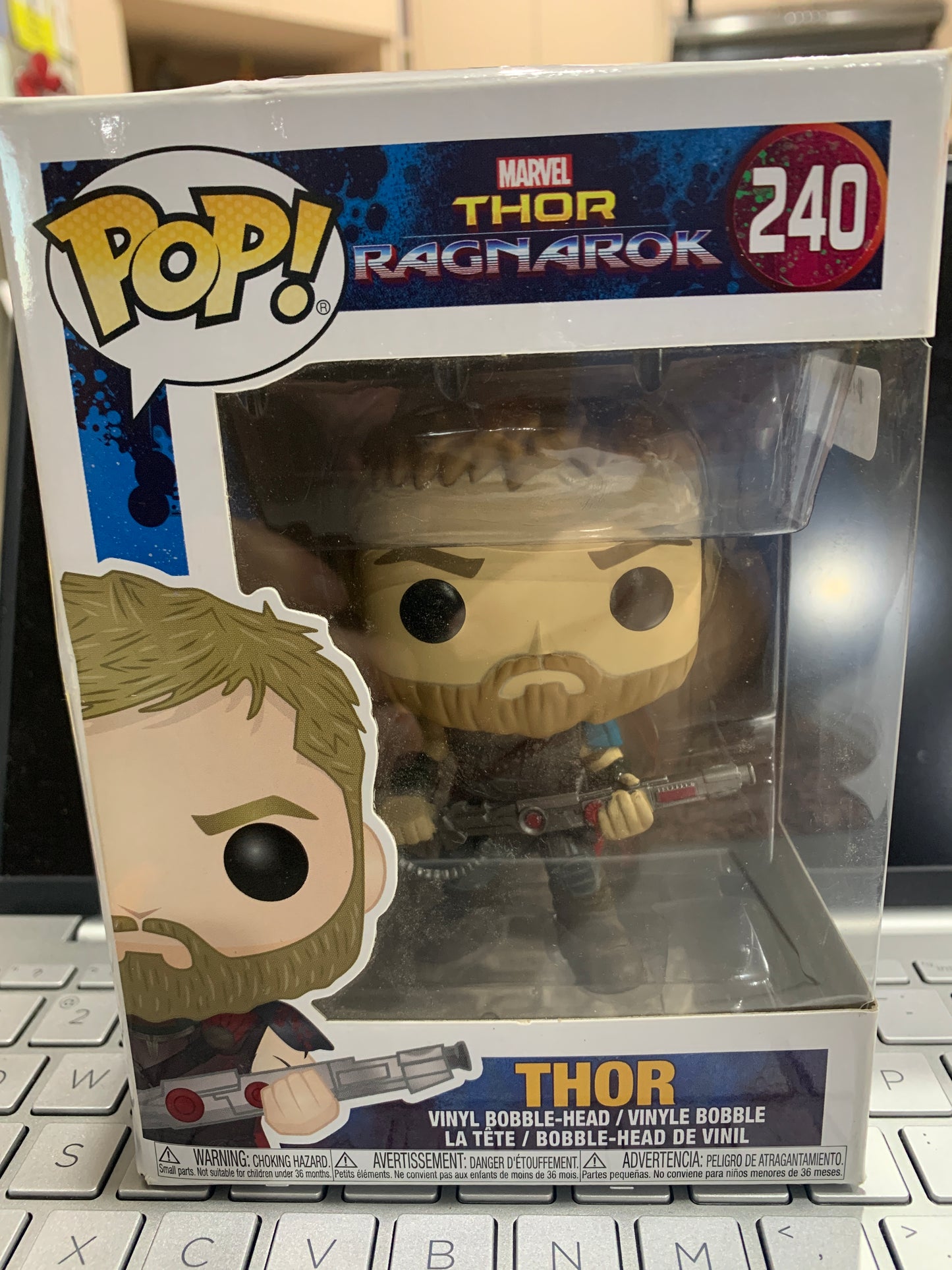 Pop vinyl Thor Ragnarok 240 slight dent on top of the box