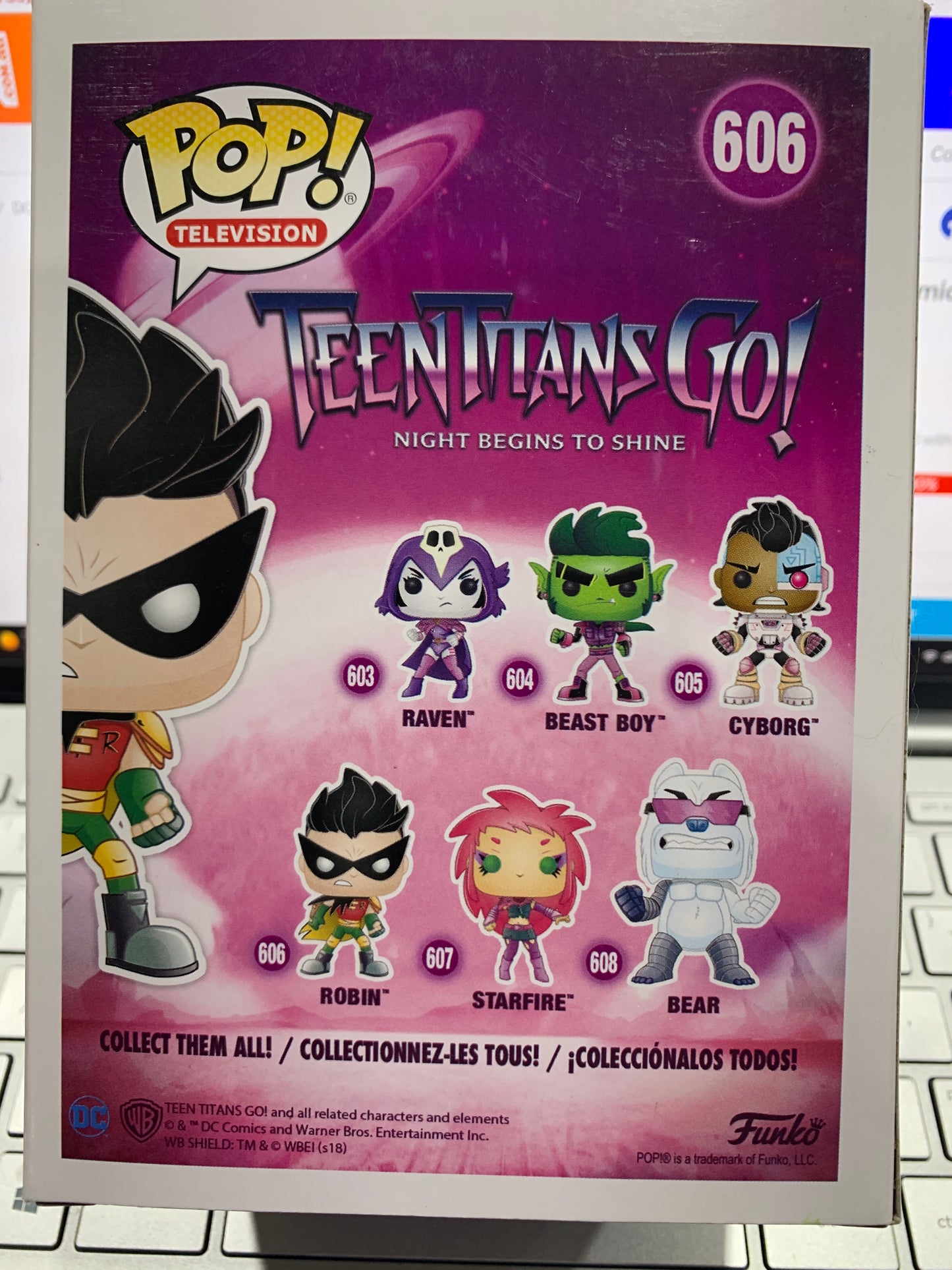 Pop vinyl teen titans go Robin 606