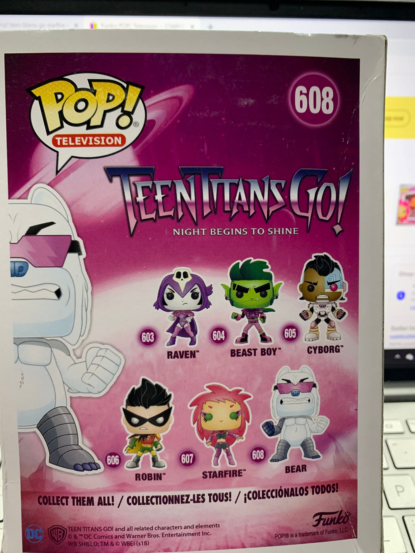 Pop vinyl Teen Titans go 608 bear