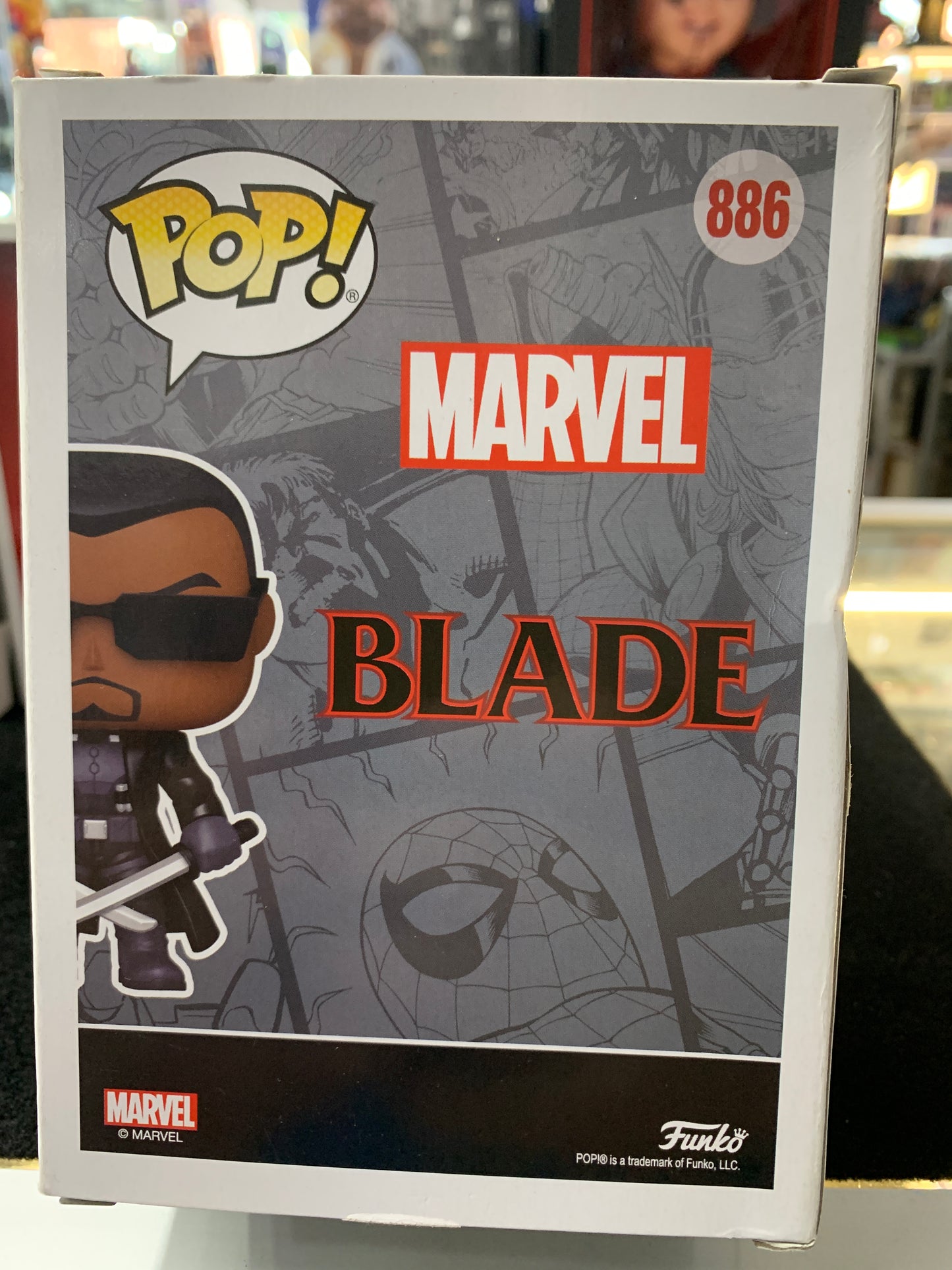 Pop funko marvel 886 blade dent in box