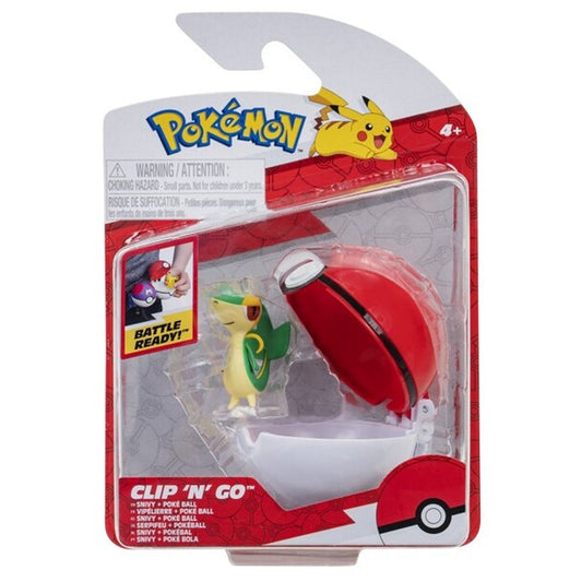 Pokemon Snivy & Poke Ball Clip 'N' Go Figurine Set - N08980