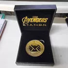 MARVEL Avengers S.T.A.T.I.O.N. Gold Tone Medal Coin Medallion