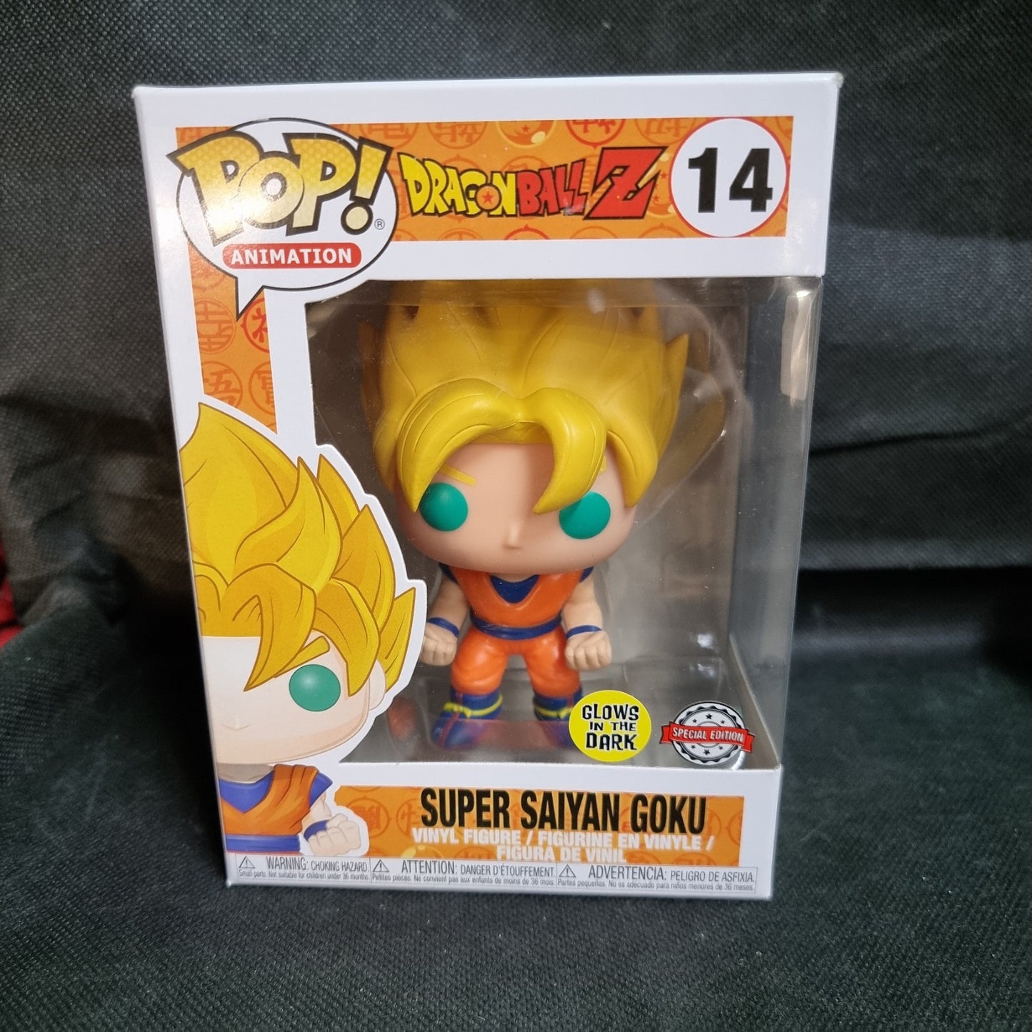 Animation Dragon Ball Z Super Saiyan Goku Glow In The Dark  Funko Pop #14