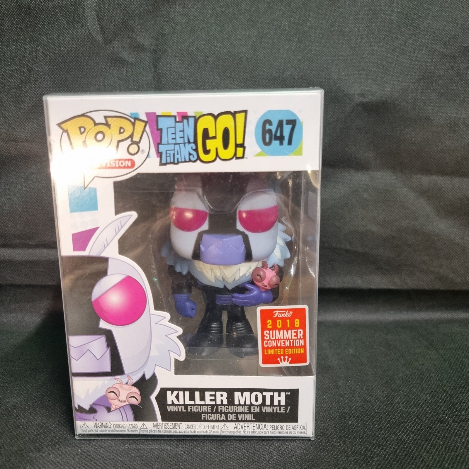 Funko Pop KILLER MOTH, 2018 Summer Convention Exclusive Teen Titans Go! #647