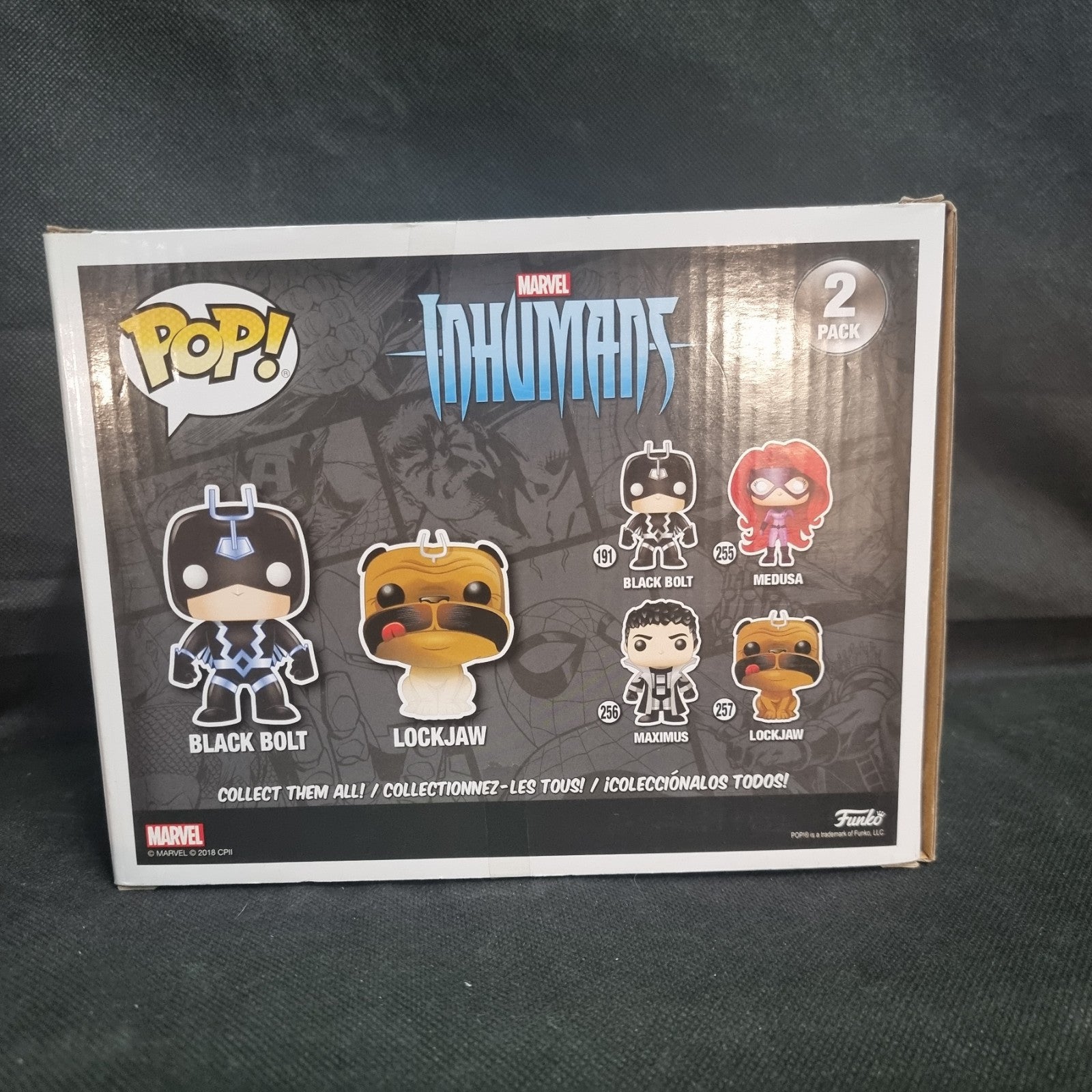 Black Bolt & Lockjaw GITD Pop Vinyl 2-pack 